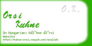 orsi kuhne business card